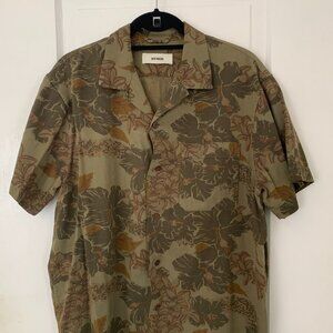 Men's Buck Mason Hawaiian Print Camp Shirt L